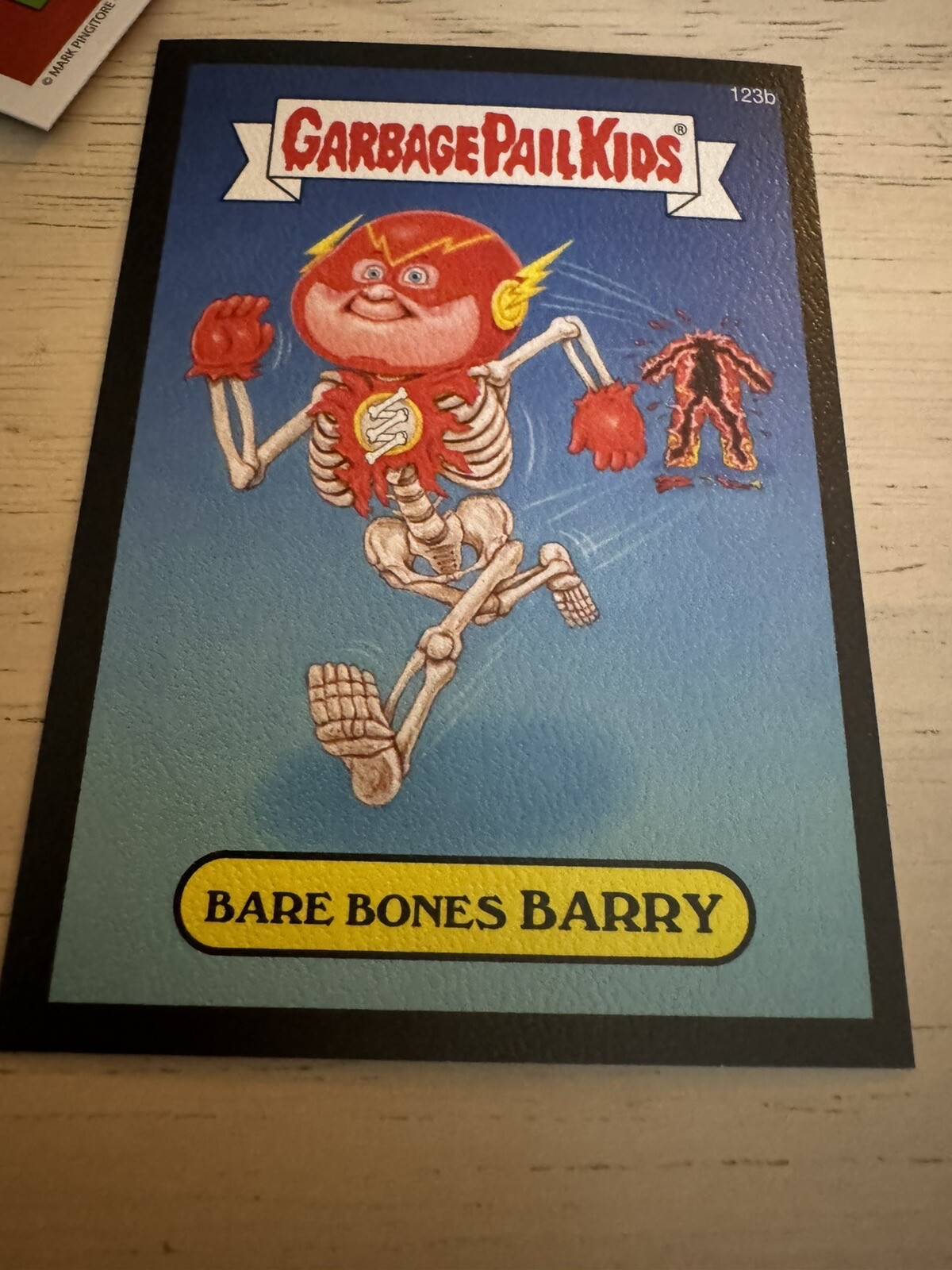 2014 GARBAGE PAIL KIDS SERIES 2 Black #123B The Flash Parody DC Comics