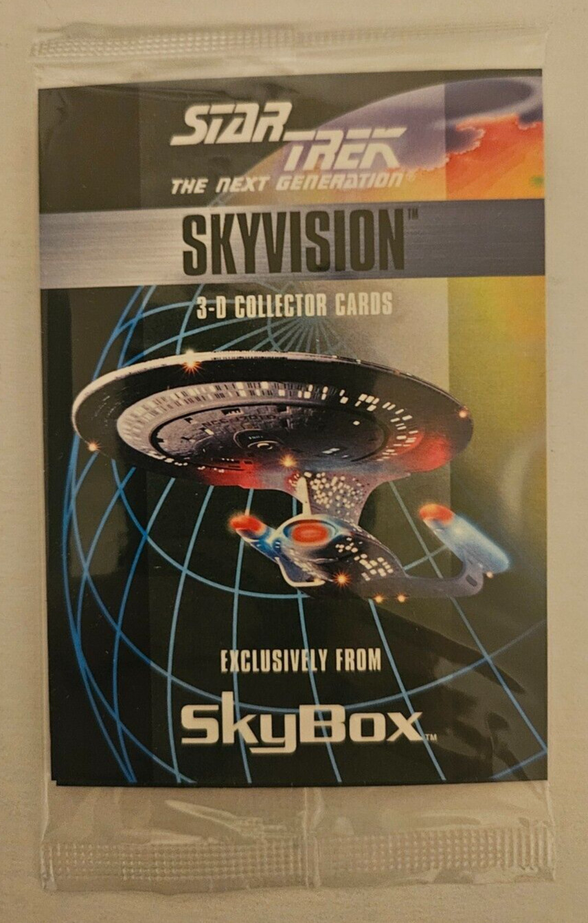 1994 Skybox Skyvision ~ Star Trek “The Next Generation” 3-D Collector Cards Pack