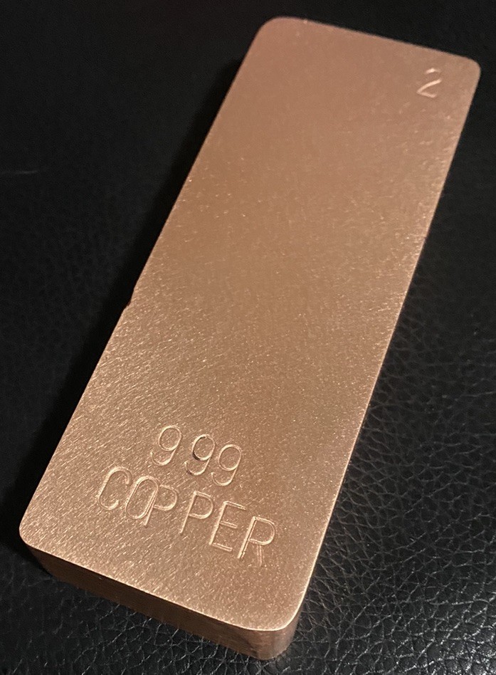1lb 1.5oz Pure Copper .999 Bullion Bar Made In Idaho -Hand Poured Fine Copper #2