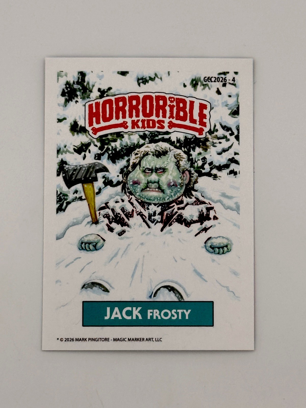 2026 Gross Card Con Horrorible Kids #GCC2026-4 JACK FROSTY Promo Card