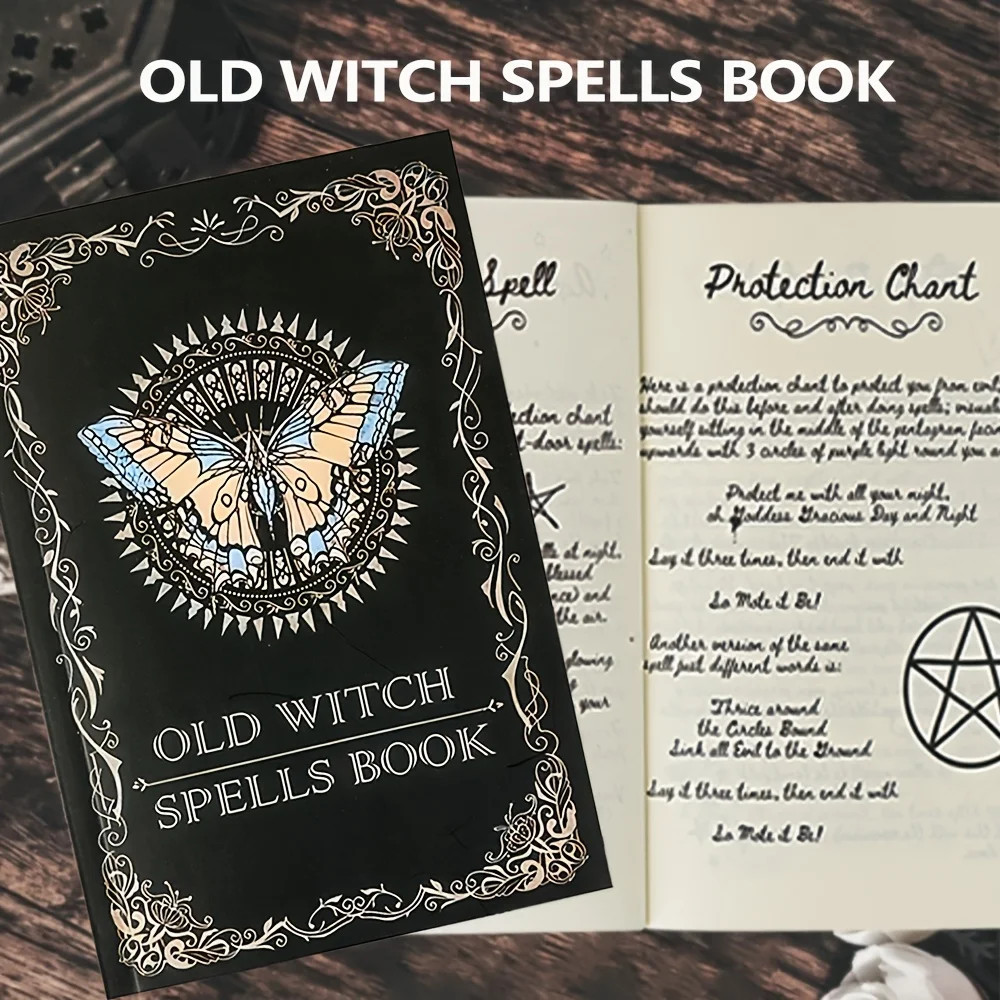 Old Witch Spells Book Essential Tool for Beginner Witches and Wizards Holiday