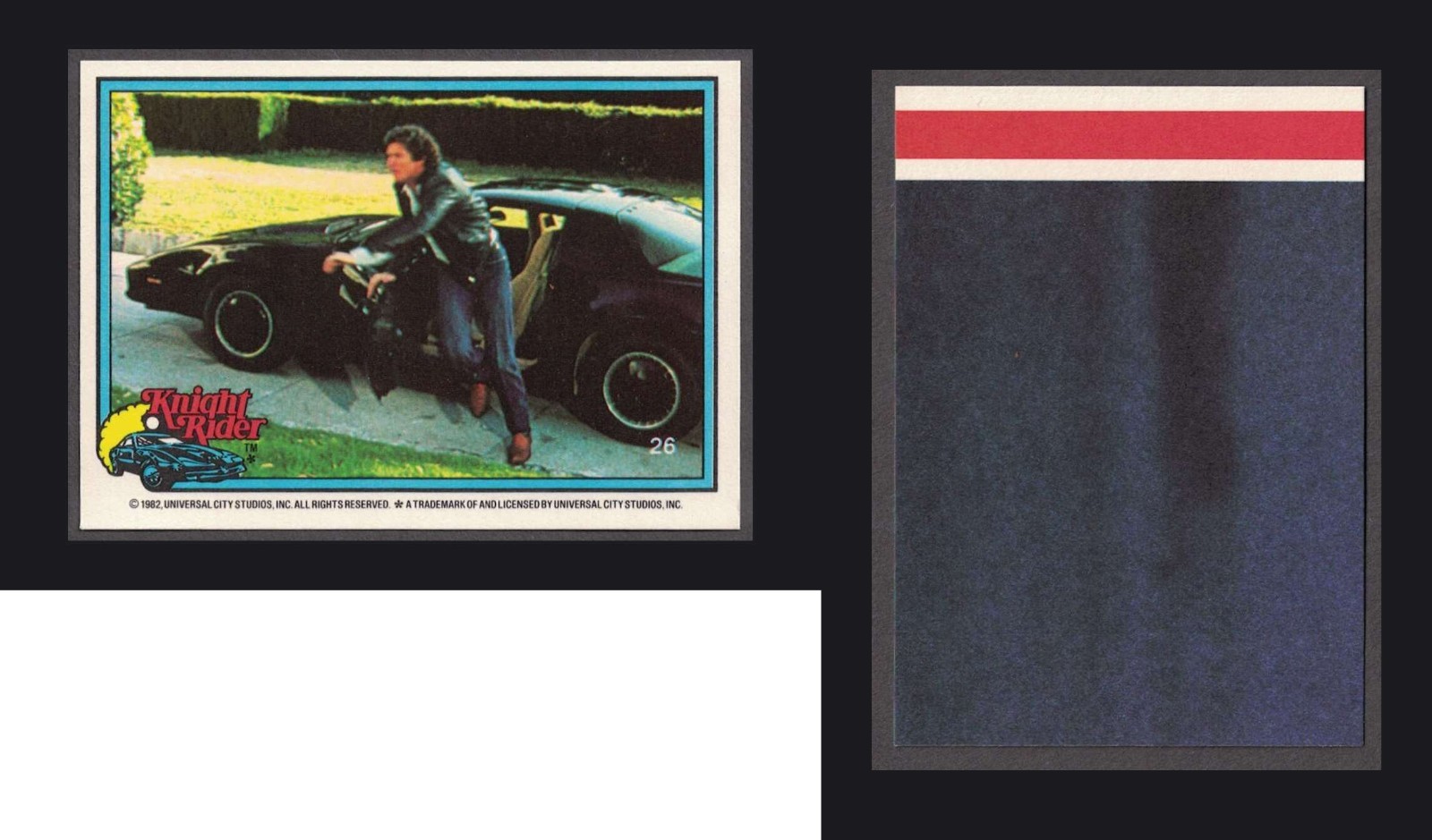 1983 Donruss KNIGHT RIDER – #26 Michael and K.I.T.T.