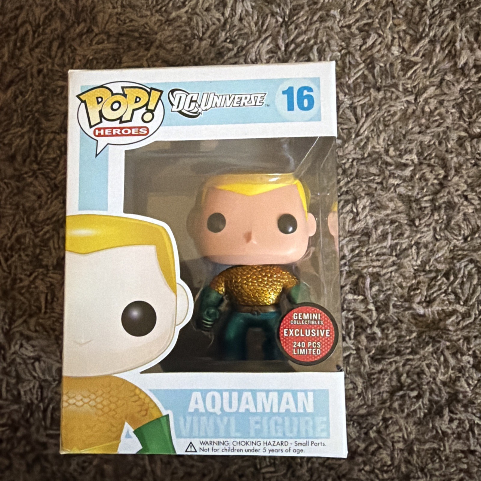 Funko Pop Aquaman Metallic Gemini Collectibles Exclusive LE 240 #16 DC Comics