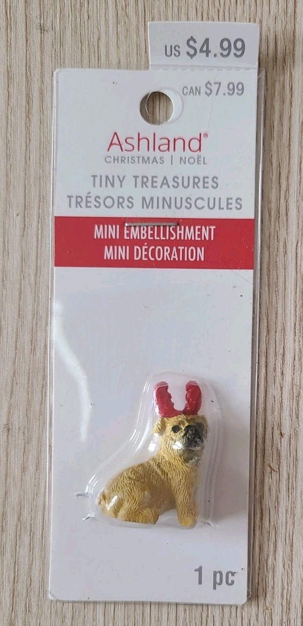 ASHLAND TINY TREASURES CHRISTMAS MINI EMBELLISHMENTS LOT OF 4 NEW