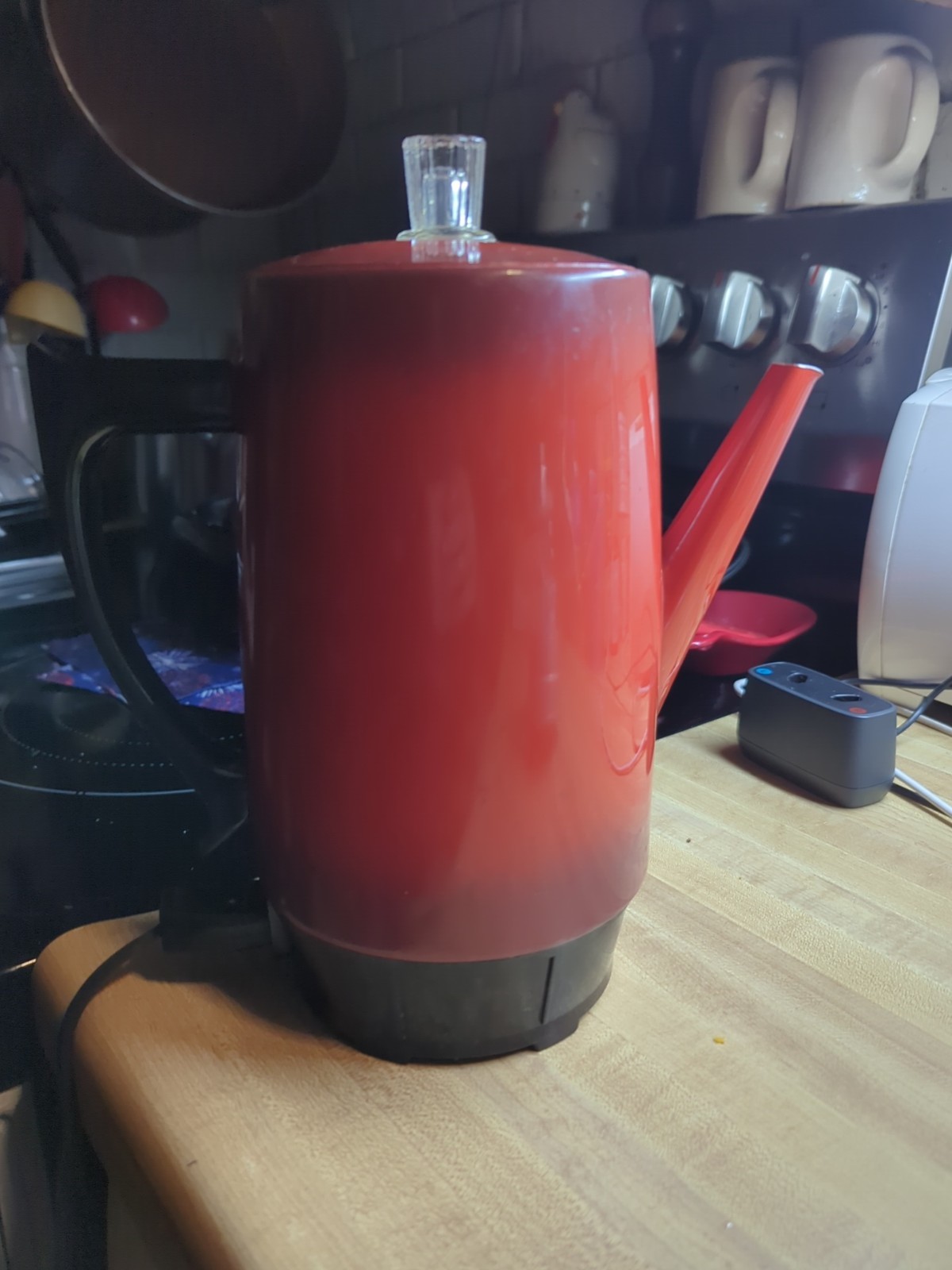Vintage West Bend Westmark 9460 Poppy Red Percolator Coffee Maker 9 Cups Rare