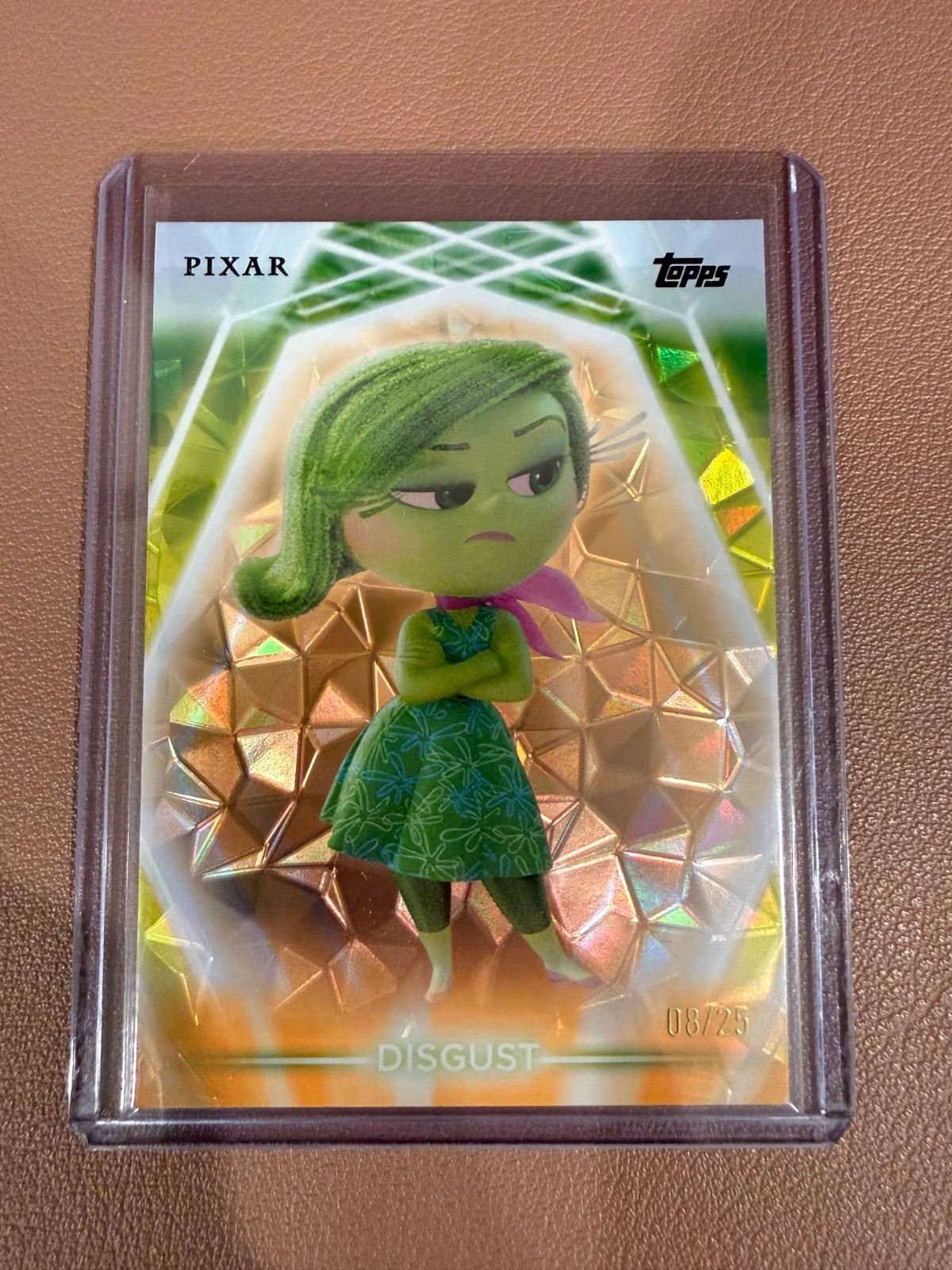 Topps Disney Neon Disgust Orange Diamante /25 #167 – Inside Out Rare SSP