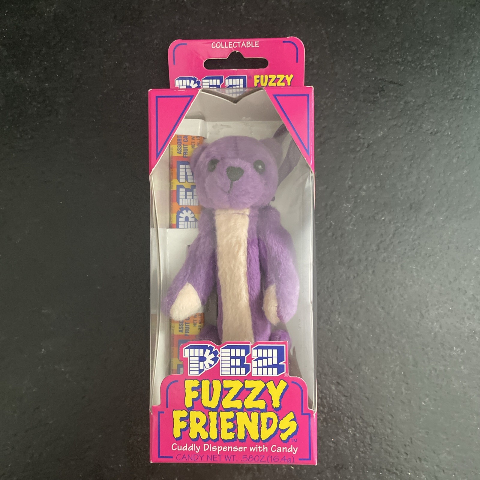 PEZ FUZZY FRIENDS 2002 NIP GILBERT BEAR “Collectable” Candy Dispenser FREE SHIP!