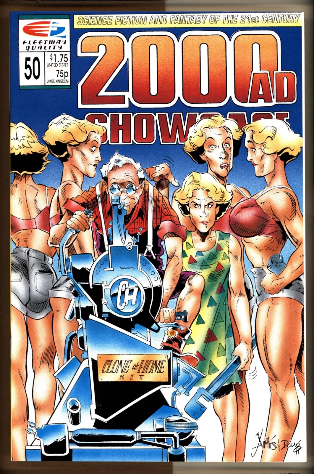 2000 AD Monthly/Presents/Showcase #48, 49, 50, VF/NM, Lot, Fleetway/Quality 1990