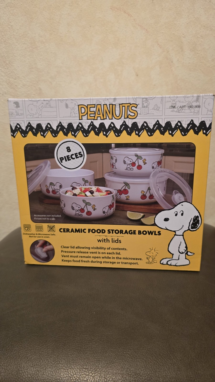 Peanuts Snoopy Pressure Lid Food Storage Small & Large 8 Pc Containers Bowl NEW