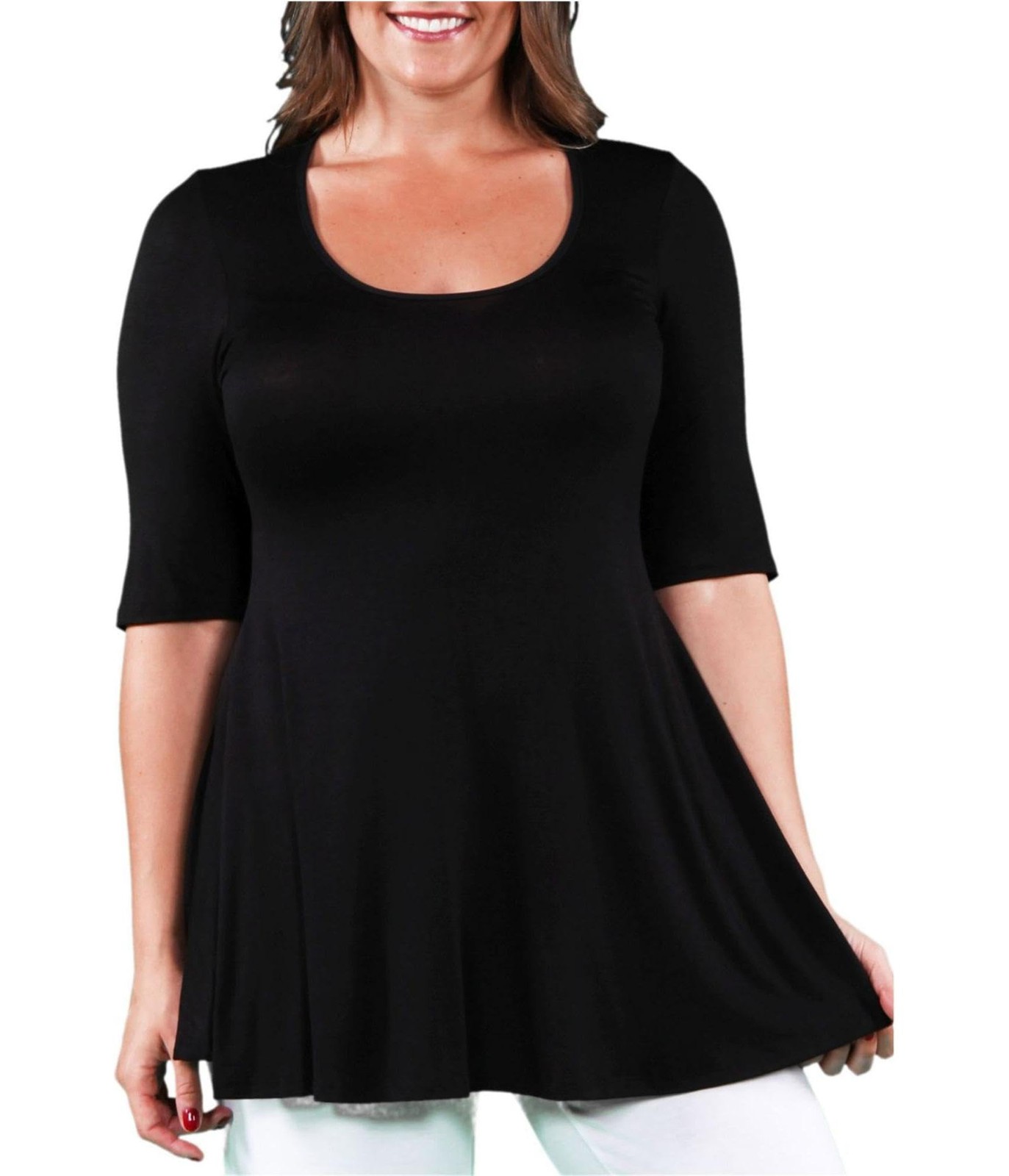 24seven Comfort Apparel Plus Size Tunic Top