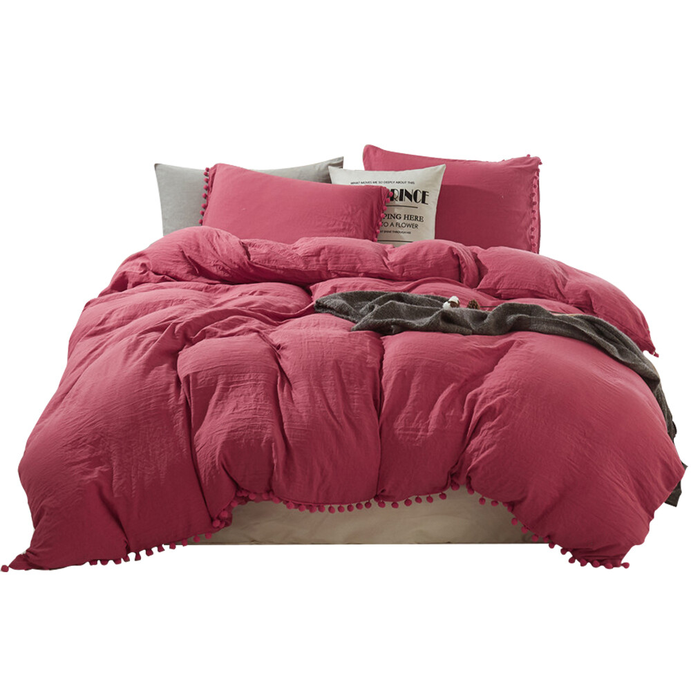 Duvet Cover Quilt Bedding Set With Pillow Bedspread Comforter Cover King Size