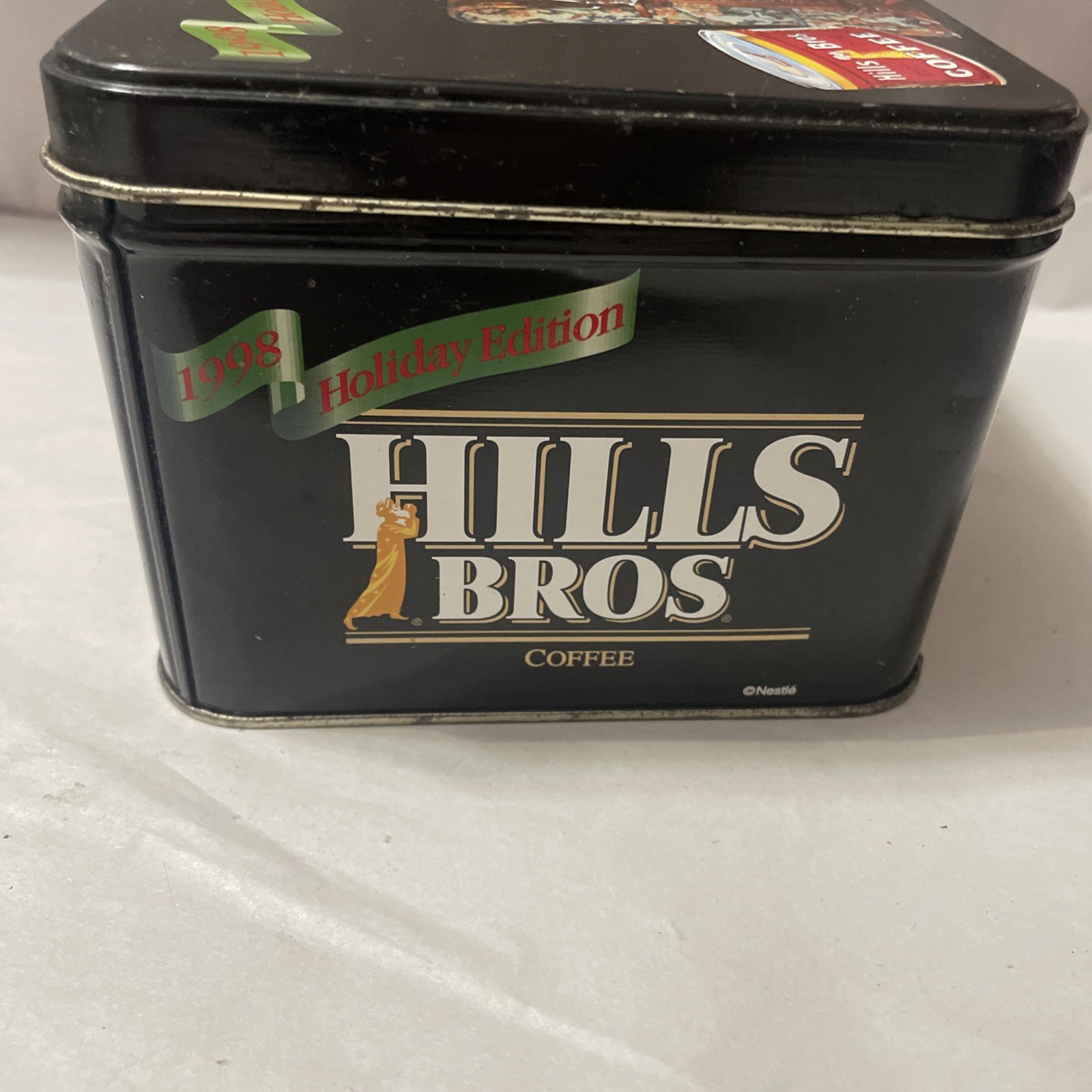 Vintage Holidays Edition Hills Bros Coffee Tin Nestle Empty