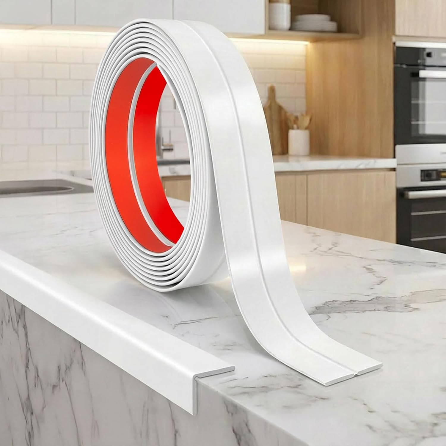 10FT Flexible Wall Corner Protector Trim Molding, Soft PVC Edge Guard (White)