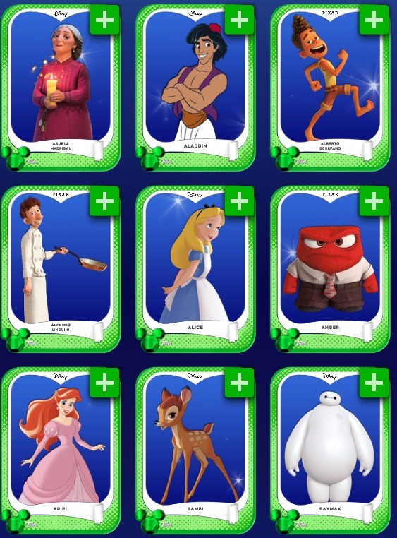 [DIGITAL] Topps Disney – 2025 Base 25 S1 – Tier 2 Green (5x) – Pick