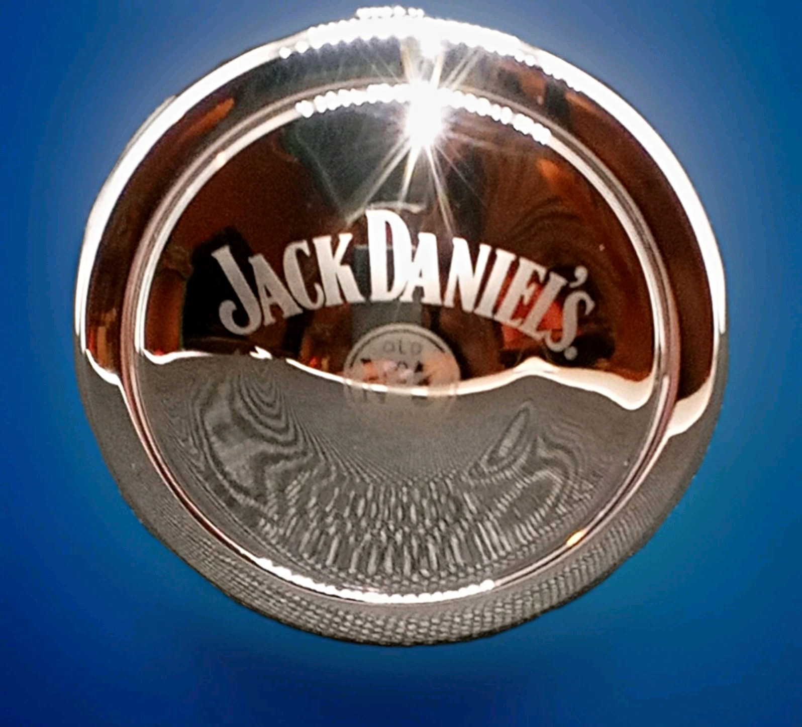 Jack Daniel’s Silver Tone Pourer Bottle Stopper w/ Cork, Logo, MPN 41639