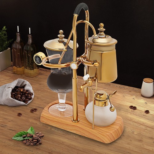15OZ Royal Belgian Belgium Balance Syphon Coffee Maker Siphon Brewer Golden HOT