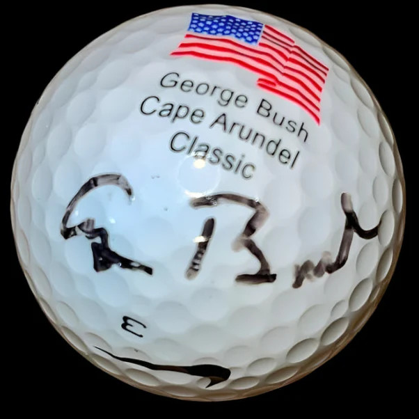 George Bush Signed Golf Ball – Beckett COA w/full letter of authenticity