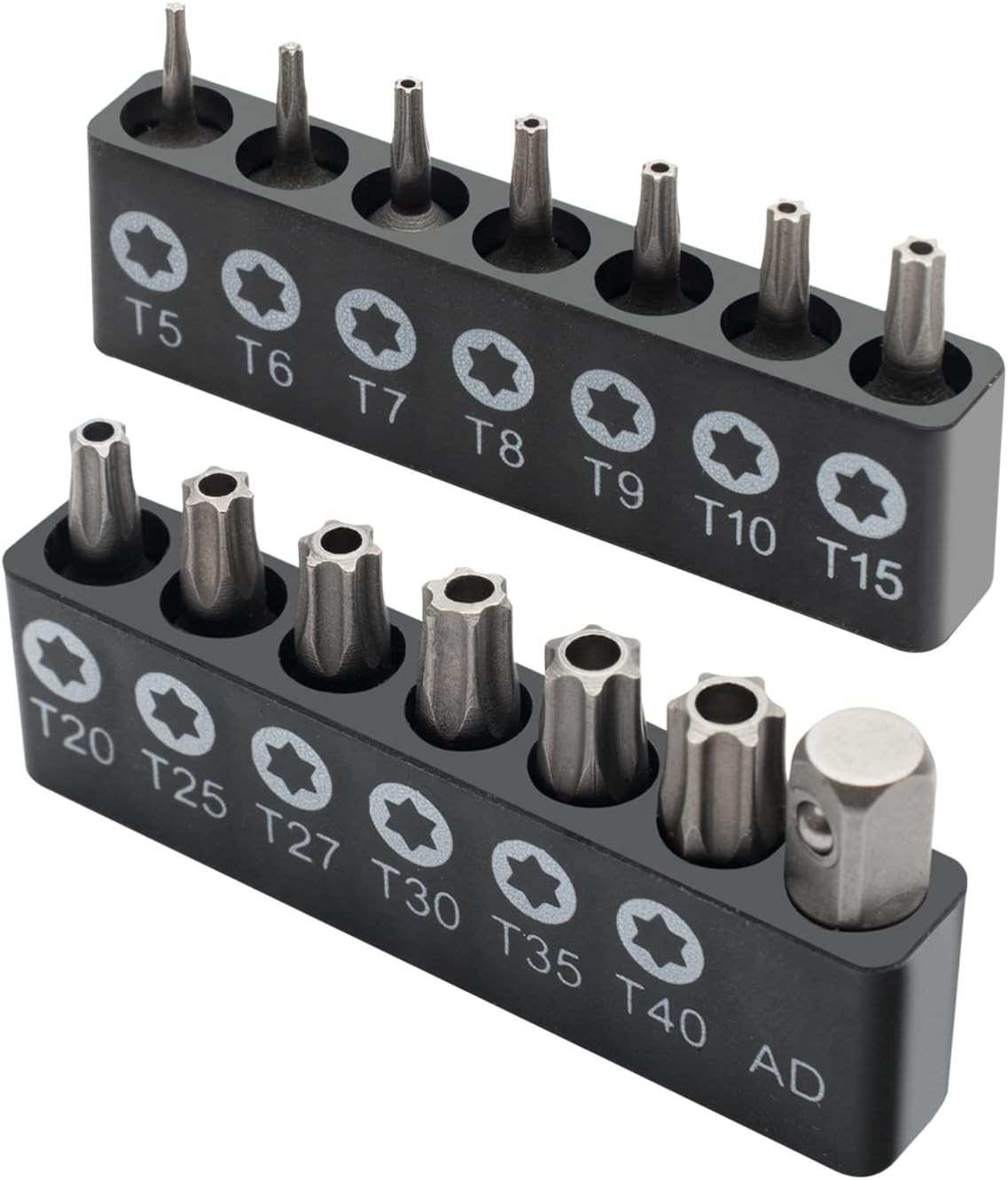 ROTATION 14-Piece Tamper Resistant Star Bits, Chrome Vanadium Steel, T5 – T40