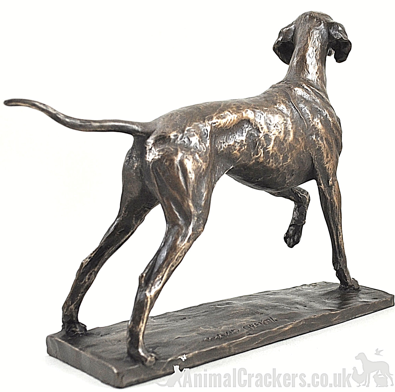 David Geenty Pointer Cold Cast Bronze ornament figurine sculpture collectable