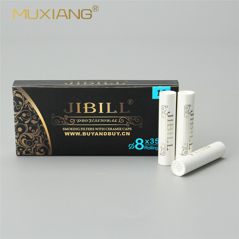 JIBILL 8mm Activated Carbon Filters Smoking Tobacco Pipe Filter Smoking 50pcs