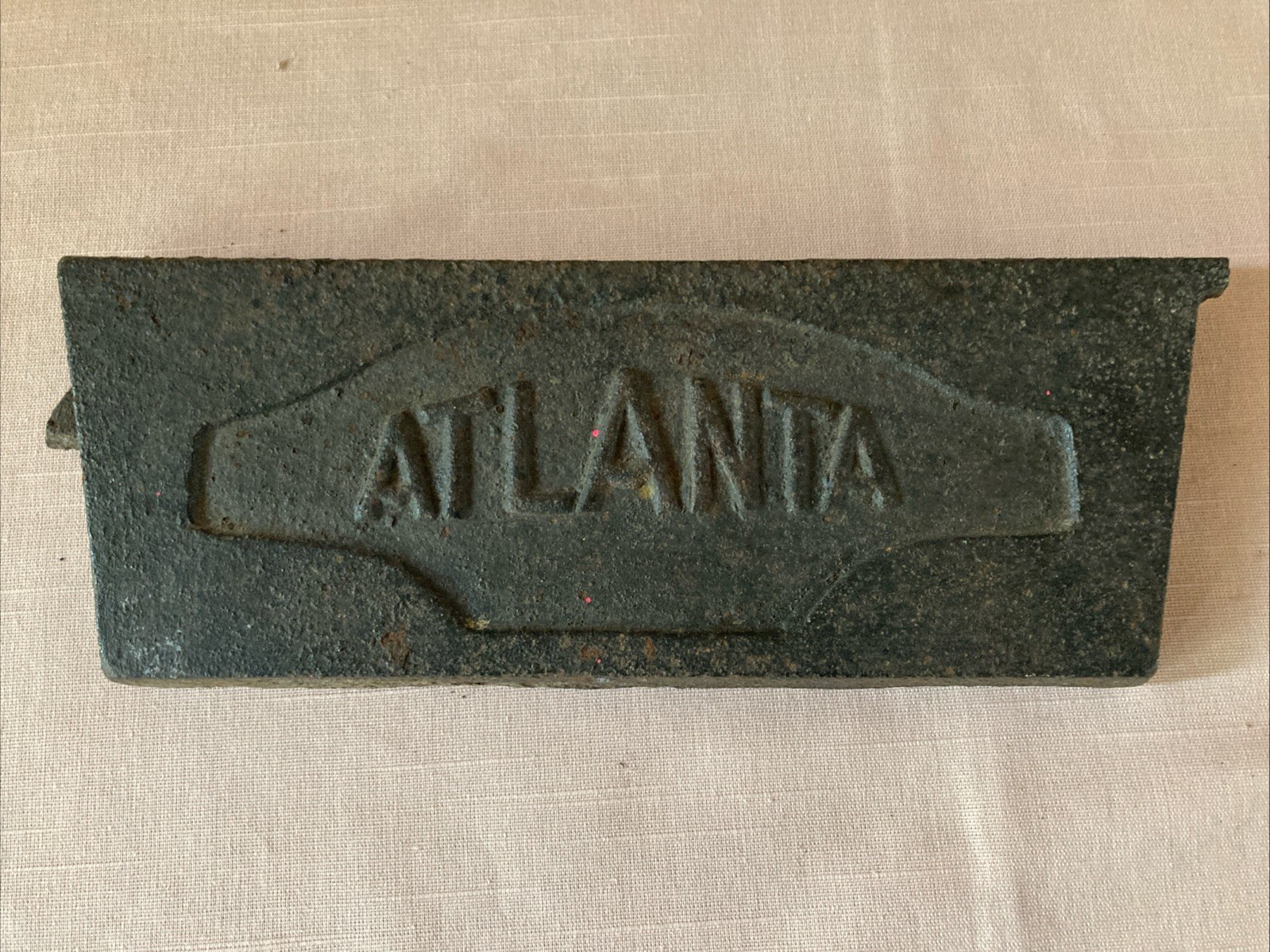 VINTAGE CAST IRON DOOR PLATE FOR ATLANTA STOVE WORKS ATLANTA, GA