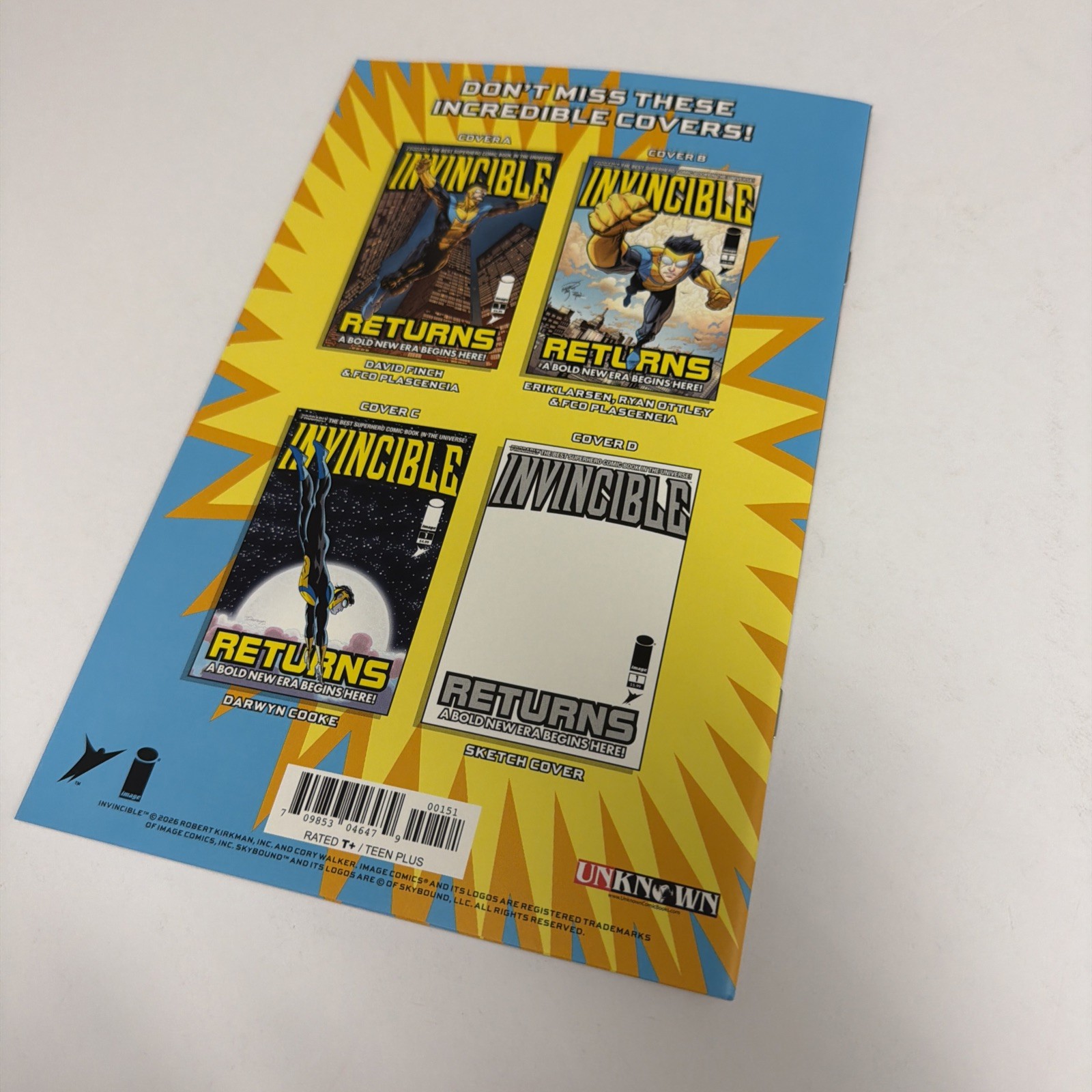 Invincible Returns #1 Facsimile Variant Thragg 1st App Segovia Virgin Cover 2026