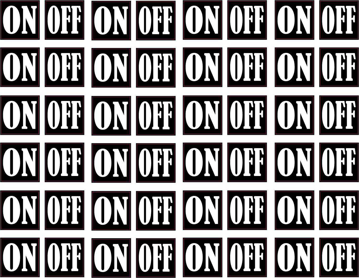 StickerTalk On and Off Stickers, 0.5 inches x 0.5 inches
