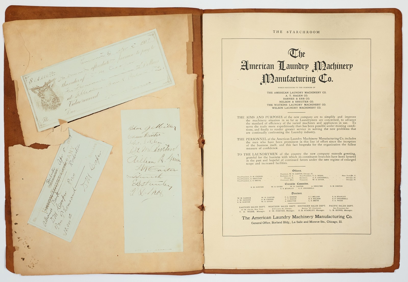 American Laundry Machine Manufacturing 1907 Incorporation Portolio