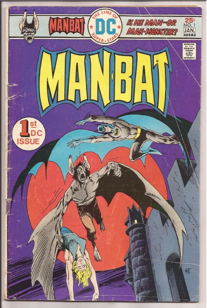 Man-Bat #1 GD/VG 3.0 Off-White Pages (1975 1st Series)