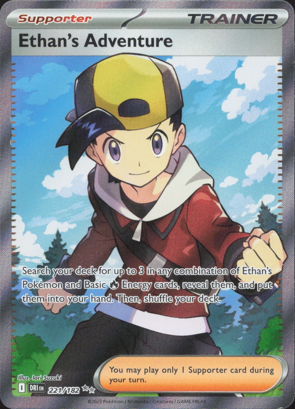 Pokemon Ethan’s Adventure 221/182 Ultra Rare Destined Rivals Holo Near Mint