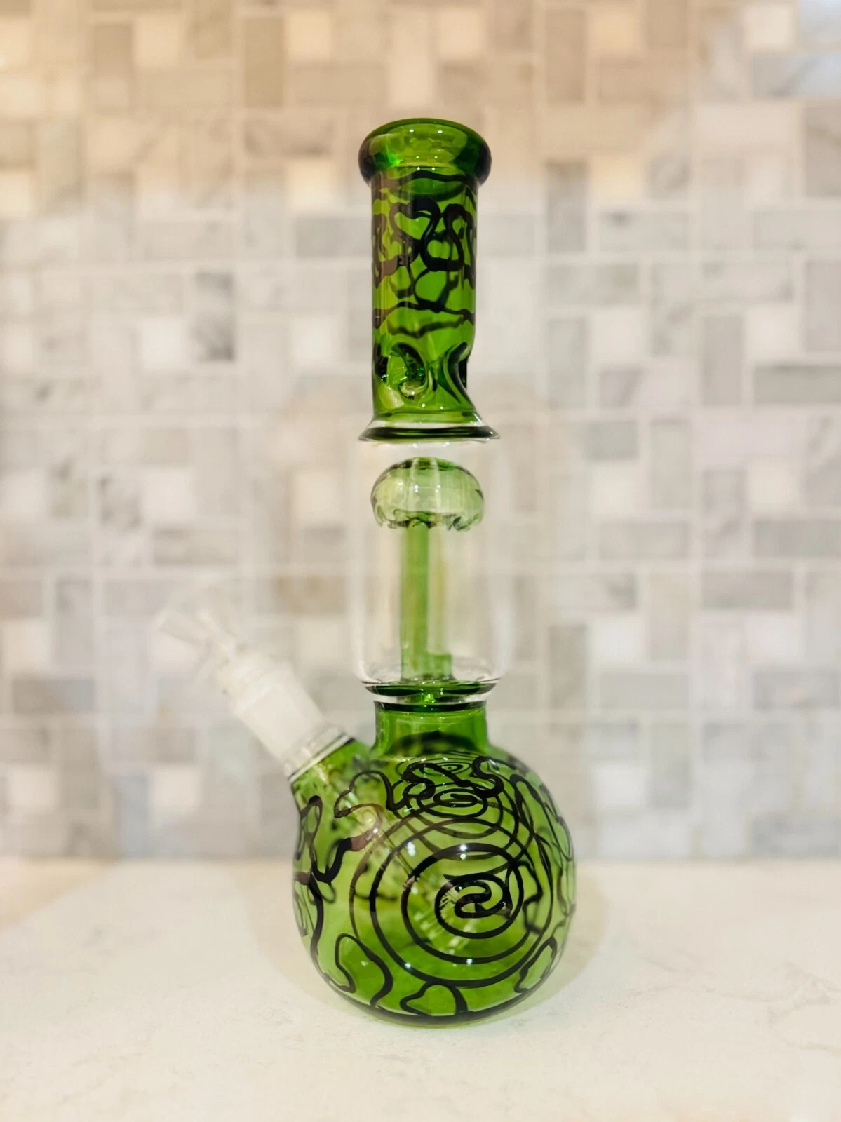 10″ Premium Thick Heavy Glass Beaker Bong Imitation Ceramics Water Bong
