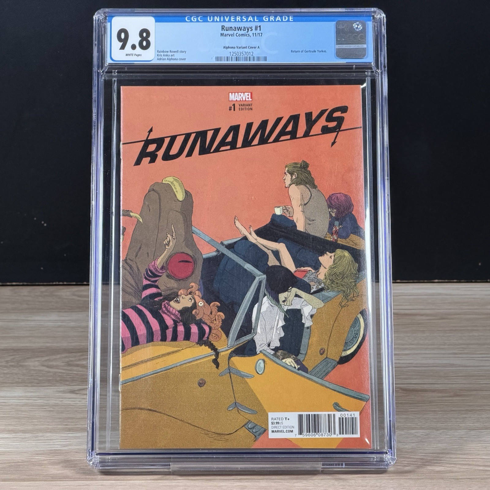 Runaways 1 1:50 Incentive Variant Adrian Alphona Marvel Comics 2017 CGC 9.8 NM