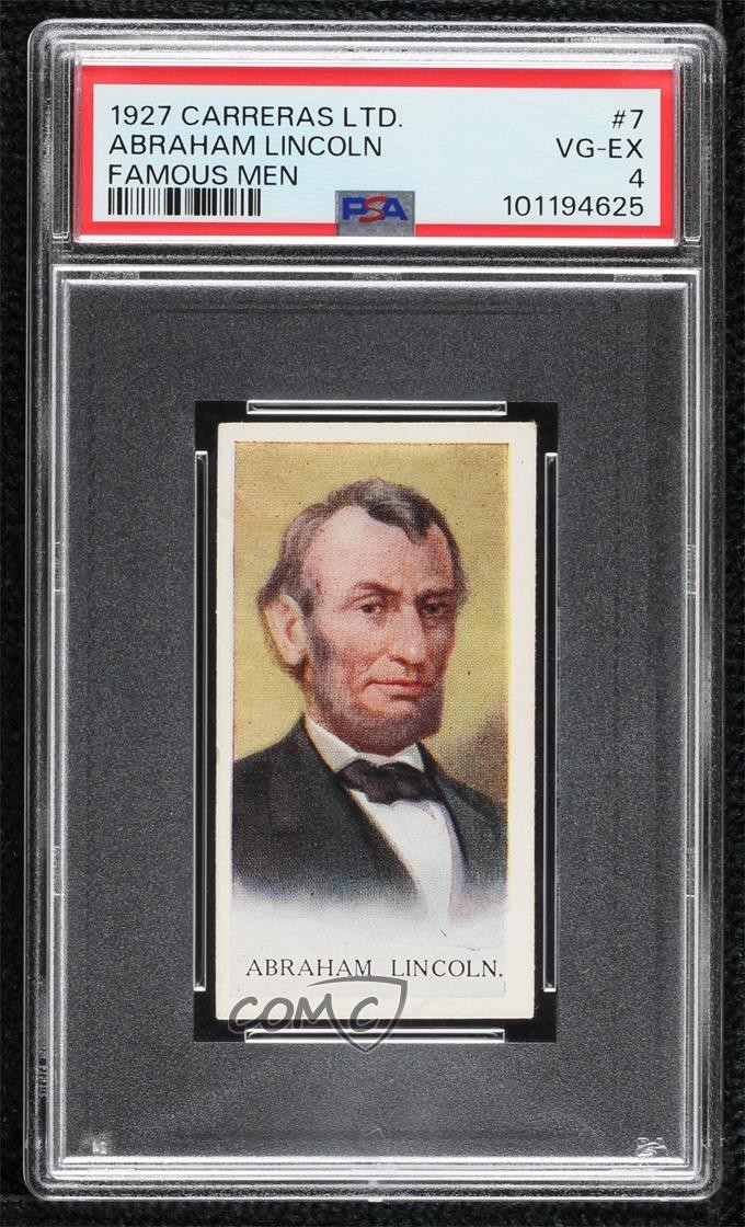 1927 Carreras Famous Men Tobacco Abraham Lincoln #7 11bd