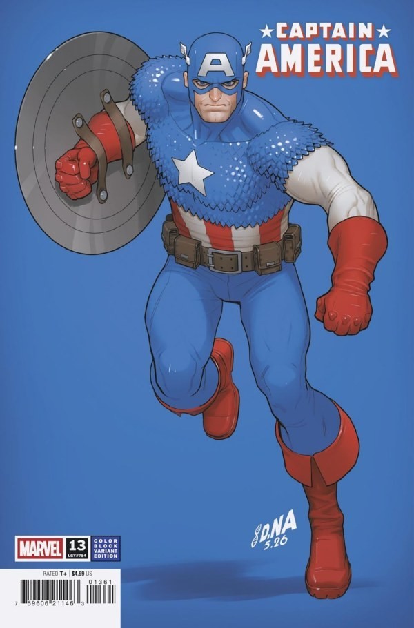 Captain America #13 David Nakayama Color Block Blue VAR [ARM] 7/15/26