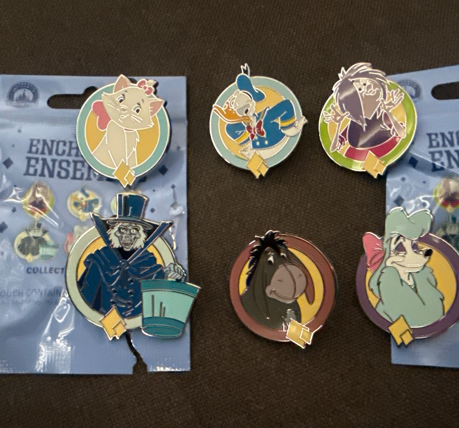 Disney Enchanted Ensemble Pin Set- 6 New Collectible Pin