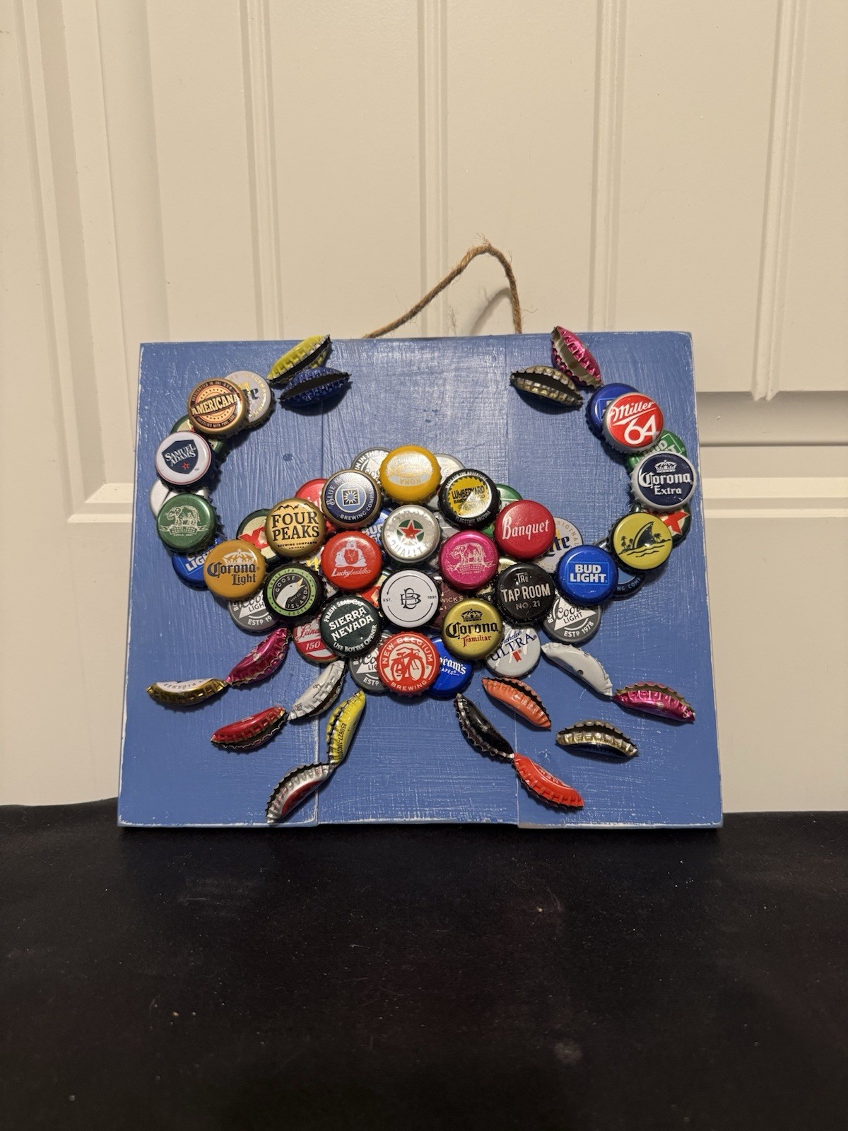 Craft Beer Bottle Cap Crab Wall