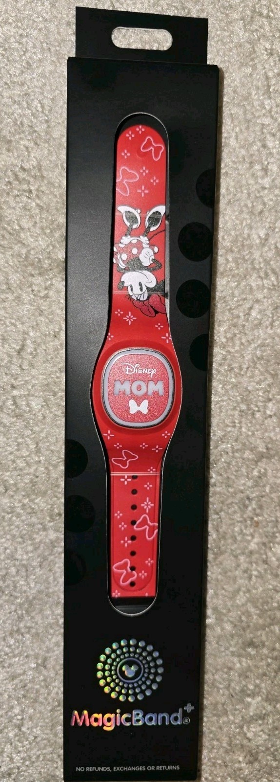 NEW 2026 Disney Parks Magic Band Plus Disney Mom Minnie Mouse Bow ~ Unlinked