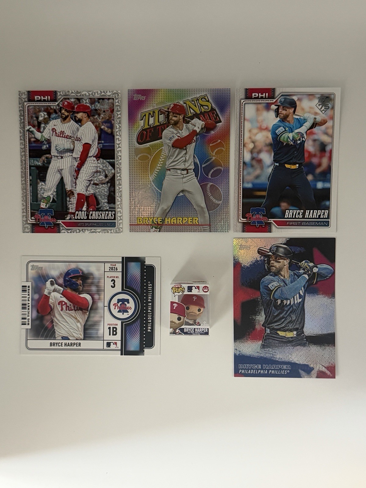 2026 Topps Series 1 Bryce Harper Lot Mini Funko Pop – Titans Of The Game – SMLB2