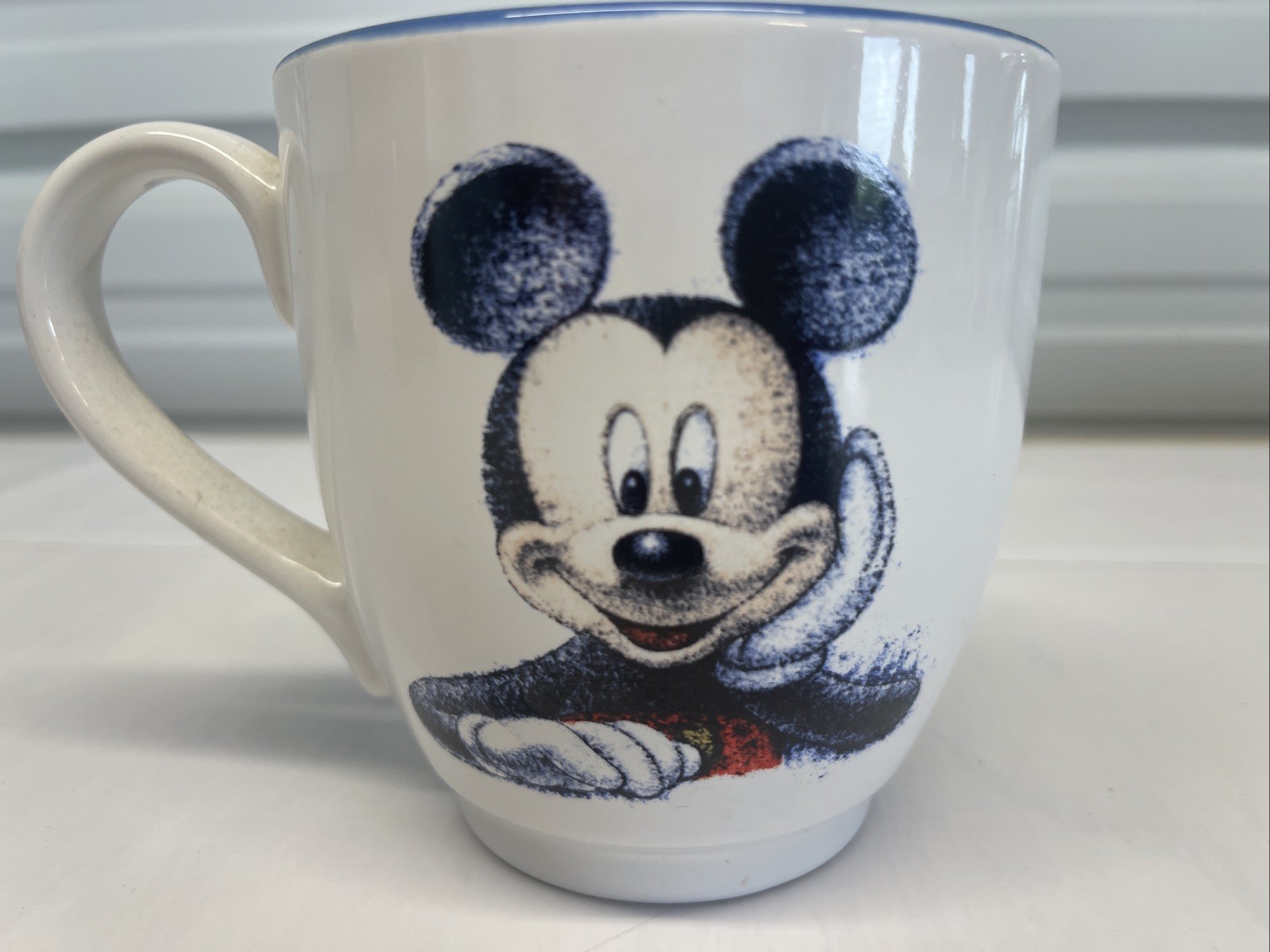 Mickey Mouse 18 Ounce Mug From Disney Store with Blue Interior, Mickey Sketch