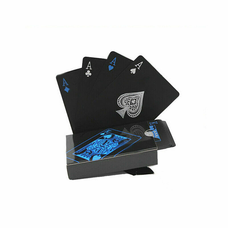 Waterproof PVC Plastic Poker Playing Cards Table Game Magic Props PVC Black US