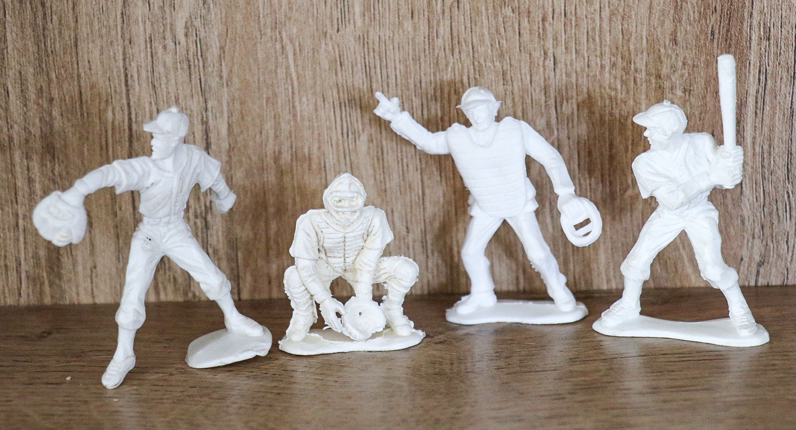 LOT OF 4 POST CEREAL PREMIUM 1962 BASEBALL PLAYER TOYS