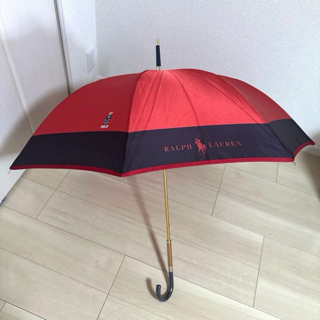 Women Polo Ralph Lauren Bear Horse Logo Long Umbrella 60cm Unused Vhtf Classic