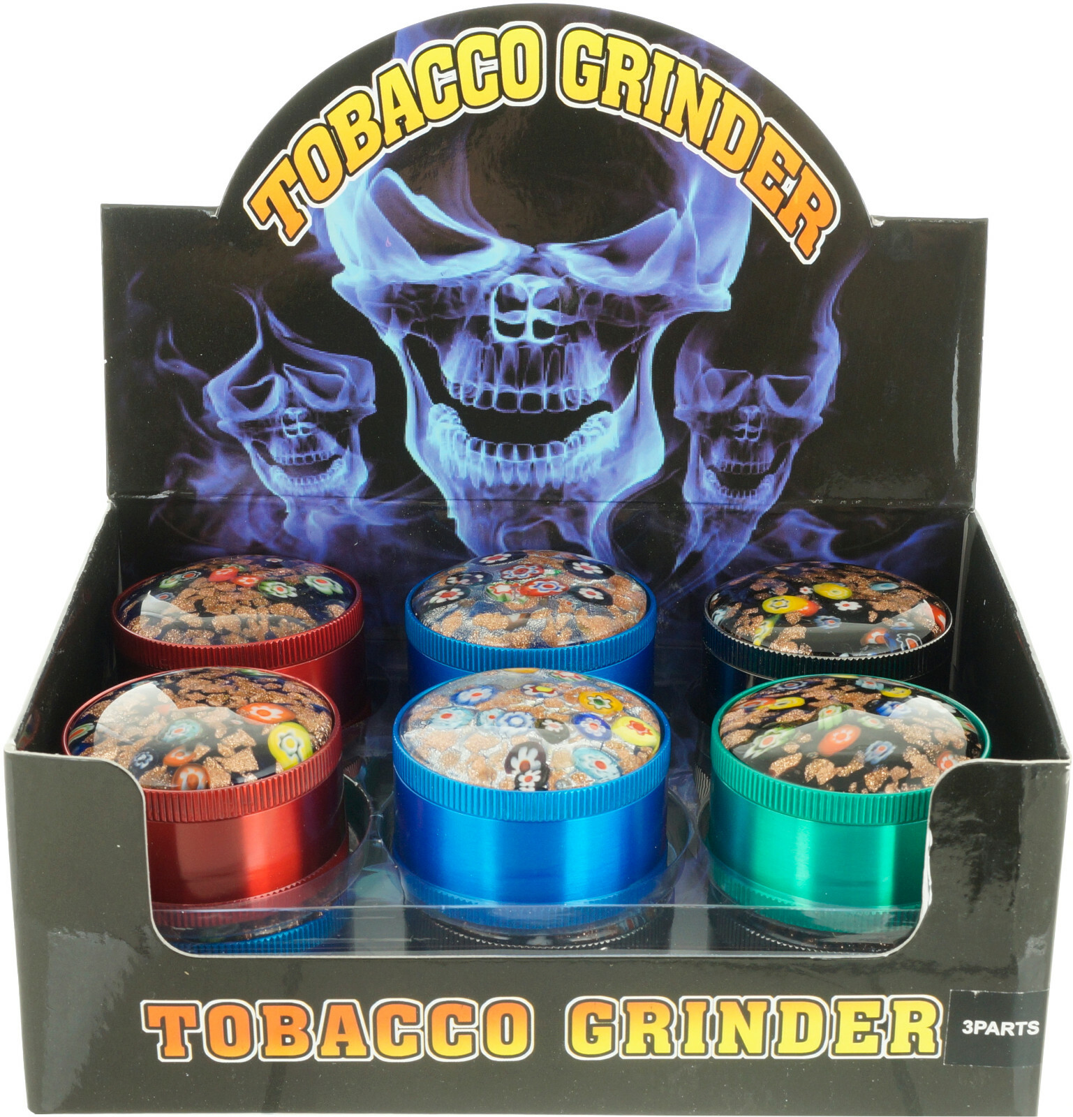 Pretty Glass Flower Grinder 4 Colors Spice USA SELLER GR041cgsw