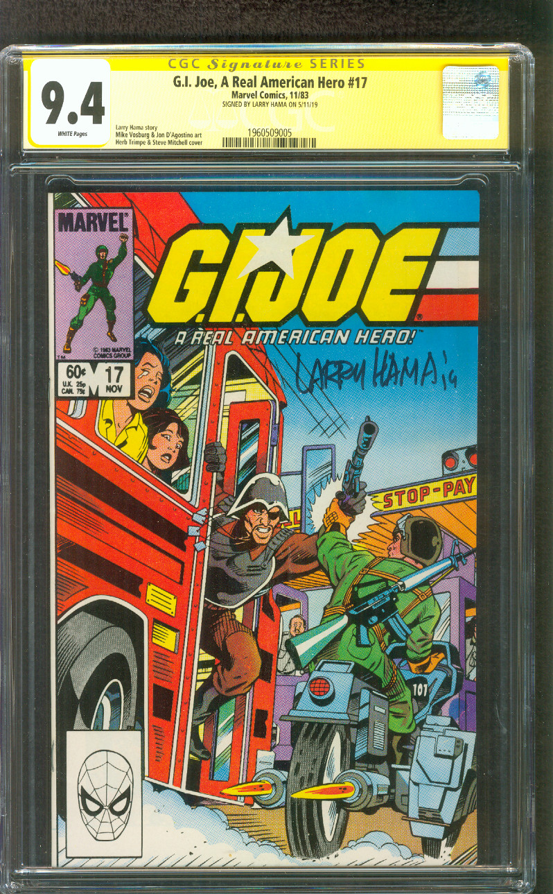 G.I.Joe 17 CGC SS 9.4 Larry Hama 11/1983 Major Blood WP