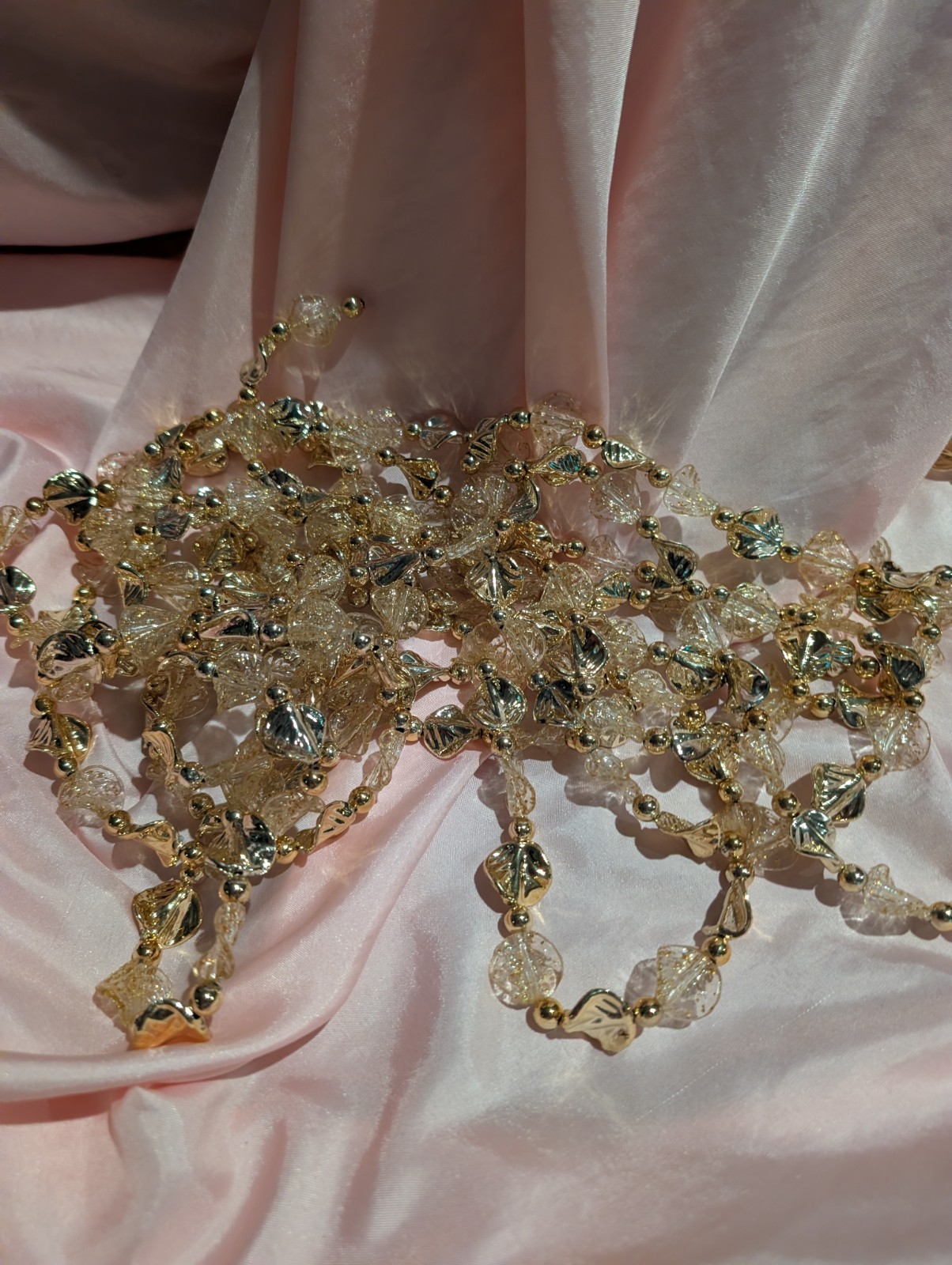 Plastic Beaded Garland Two Strands 108 Inch