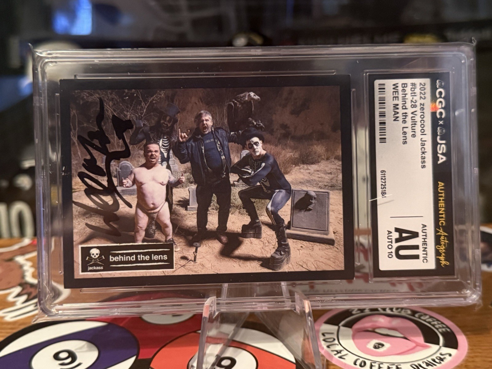 Wee Man SIGNED AUTO 10 2022 zerocool Jackass #btl-28 CGCxJSA Slab MTV Viacom