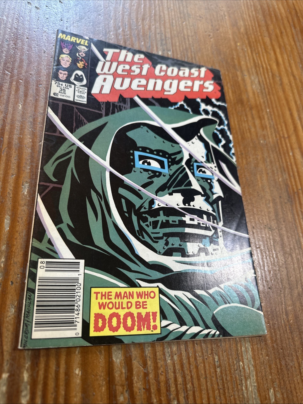 West Coast Avengers #35 1988 Newsstand VG/FN Milgrom Dr. Doom Cover