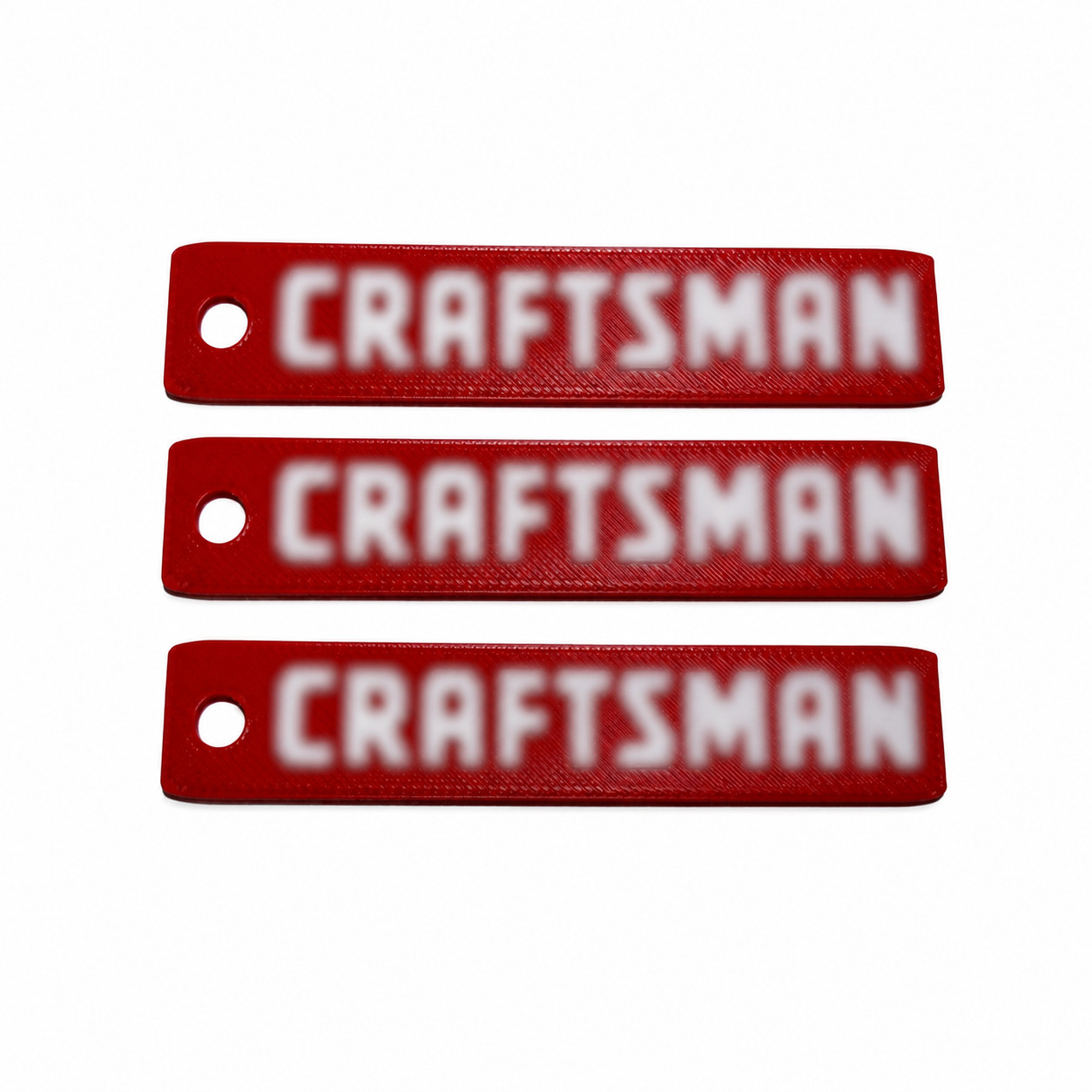 Craftsman Inspired Keychain Tool Tag Garage Workshop Accessory 3 Pack USA