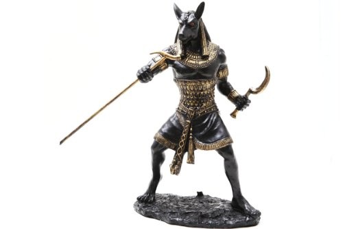 PTC 10″ Seth Fighting Warrior Egyptian Mythological Statue Figurine,Black & Gold