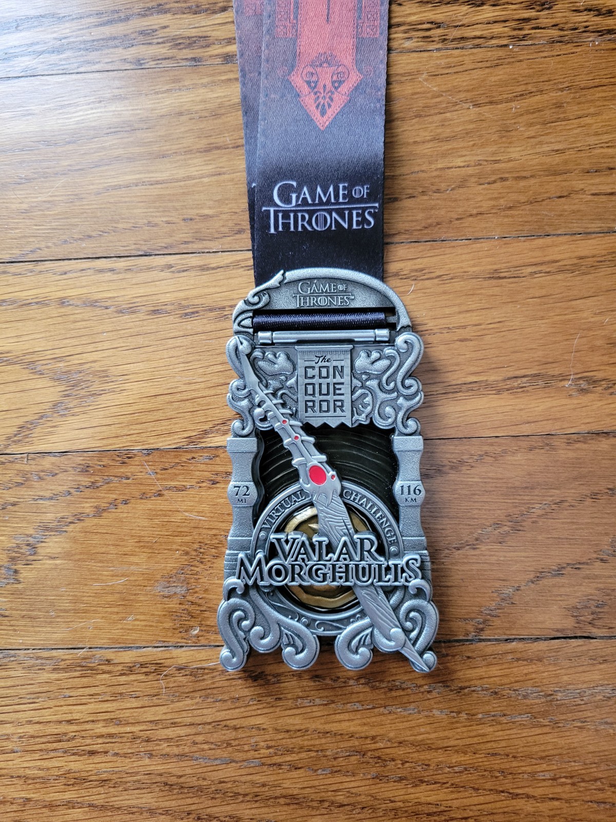 The Conqueror Virtual Challenge Game Of Thrones Valar Morghulis Medal
